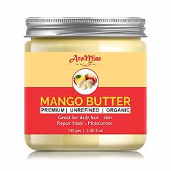 Glamouröse Nabe Aromine Natural Mango Butter – roh, unraffiniert & afrikanisch – für die Feuchtigkeitsversorgung von Körper und Haut100Gm von Glamorous Hub