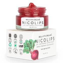 NicoLips Lippenbalsam-Peeling zum Aufhellen und Aufhellen von dunklen Lippen für Männer und Frauen, 20 g von Glamorous Hub