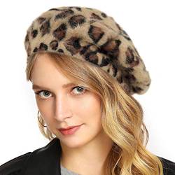 Glamorstar Damen Leopard Barett Vintage Hut, Leoparden-Print, Einheitsgröße von Glamorstar