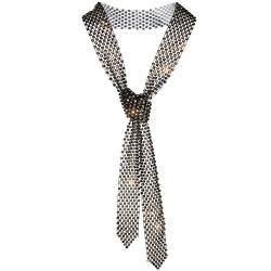 Glamorstar Strass-Krawatte als Geschenk für Damen, Schwarz Gold, Einheitsgröße von Glamorstar