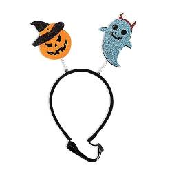 Glanhbnol Halloween Mond Spinnen Stirnband Stirnband Haarreifen Stirnband Dekoratives Stirnband Haarschmuck Frauen Skelett Kopf Stirnband von Glanhbnol