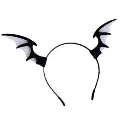Mesh Devil Stirnbänder Gothic Haarreifen Nacht Party Lustiges Haarband Teufel Kopfbedeckung Halloween Kopfschmuck Teufel Haarband Zum Waschen Gesicht von Glanhbnol