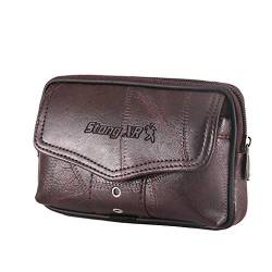 Vintage Leder Hüfttasche Gürteltasche Handytasche Brieftasche für Tasche Reisetasche mit Schuhfach von Glanhbnol