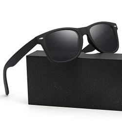 Glapeame Polarisiert-Sonnenbrille-Herren-Damen-Sonnenbrillen-Sunglasses-Men-Woman-Sonnenbrille Schwarz-UV400-Unisex-Retro-Vintage-Klassische-Polarisierte-Brille-Sportbrille-für Fahren-Camping,1 von Glapeame