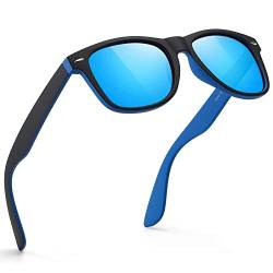 Glapeame Polarisiert-Sonnenbrille-Herren-Damen-Sonnenbrillen-Sunglasses-Men-Woman-Sonnenbrille Schwarz-UV400-Unisex-Retro-Vintage-Klassische-Polarisierte-Brille-Sportbrille-für Fahren-Camping,11 von Glapeame