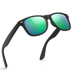 Glapeame Polarisiert-Sonnenbrille-Herren-Damen-Sonnenbrillen-Sunglasses-Men-Woman-Sonnenbrille Schwarz-UV400-Unisex-Retro-Vintage-Klassische-Polarisierte-Brille-Sportbrille-für Fahren-Camping,4 von Glapeame