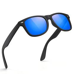 Glapeame Polarisiert-Sonnenbrille-Herren-Damen-Sonnenbrillen-Sunglasses-Men-Woman-Sonnenbrille Schwarz-UV400-Unisex-Retro-Vintage-Klassische-Polarisierte-Brille-Sportbrille-für Fahren-Camping,6 von Glapeame
