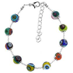 Glass Of Venice Murano Mosaik Armband - Silber Multicolor von Glass Of Venice