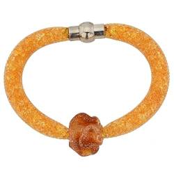 Glass Of Venice Murano Rose Flower Armband - Goldbraun von Glass Of Venice