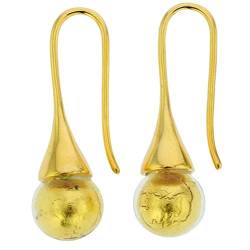 Murano Tropfen Ohrringe - flüssiges Gold von Glass Of Venice