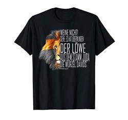 Siehe, es hat überwunden der Löwe aus dem Stamm Juda T-Shirt von Glaube an Gott | Jesus Liebe