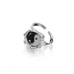 GleaMora Bagua Tai Chi Stil Retro Frauen Ringöffnung Verstellbarer Ring Schmuck Weihnachten Licht Luxus personalisierter Ins Stil Ring von GleaMora
