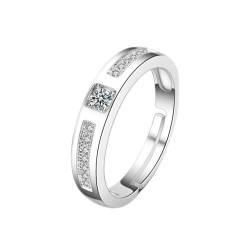 GleaMora Leichter Luxus Paar Ring mit Zirkonring im Stil Silber klassischer trendiger Ring Jubiläum Weihnachten Geburtstag Party Geschenk von GleaMora
