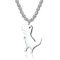 GleaMora Modische personalisierte Hip Hop Halskette Unisex Kleiner Dinosaurier Anhänger Halskette Valentinstag Geburtstag Licht Luxus Geschenk von GleaMora
