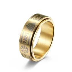 GleaMora Titan Stahl Ring Unisex Drehbarer Ring Weihnachten Geburtstag Geschenk Licht Luxus Personalisierte modische Ins Stil Ring von GleaMora