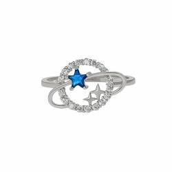 GleaMora Trendiger Ring im Stil Ring S925 Silberplanet Ring Minimalistischer Ring Weihnachtsurlaub Frauen Freizeit Jubiläum Schmuck von GleaMora