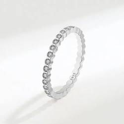 S925 Sterling Silber Ring Gold Silber Roségold Einfacher dünner Ring Frauen Ring Valentinstag Urlaub Hochzeit Licht Luxus Geschenk von GleaMora