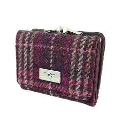 Glen Appin Harris Tweed Damen-Geldbörse, klein, LB2113, Farbe 131 Purple Check, Geldbörse von Glen Appin