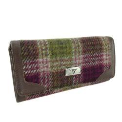 Glen Appin Harris Tweed LB2000 Bute Faltbörse für Damen, (Farbe 125 Grün/Lila), S, Casual von Glen Appin