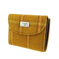 Glen Appin LB2002 Damen Harris Tweed Small Wallet, Farbe 130 Mustard Overcheck, S, Casual von Glen Appin