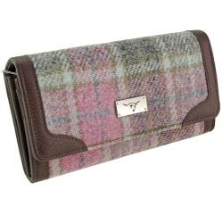 Glen Appin of Scotland Harris LB2000-COL134 Tweed Bute Geldbörse in Soft Pink Buchanan, rose von Glen Appin