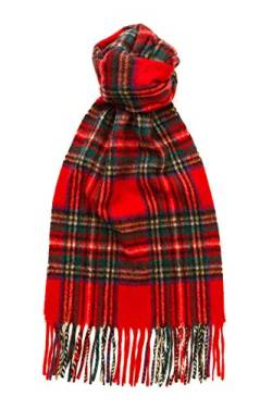 Glen Isla Schal aus 100 % Kaschmir, Schottenkaro, Royal Stewart Rot, hergestellt in Schottland, Schottenkaro, Rot, 25 x 165cm von Glen Isla