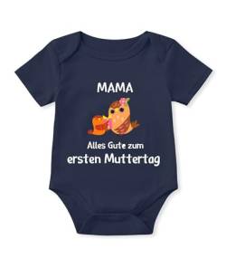 Glimnerize Strampler Baby Onesie Lustig Muttertagsgeschenke für MaMa 1. Muttertag Body Baby Kurzarmbody Frühchen Kleidung Erster Muttertag Navy A3 3-6 Monate von Glimnerize
