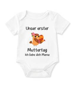 Glimnerize Strampler Baby Onesie Lustig Muttertagsgeschenke für MaMa Frühchen Kleidung Kurzarmbody 1. Muttertag Body Baby Erster Muttertag Weiß A2 3-6 Monate von Glimnerize