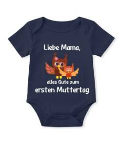 Glimnerize Strampler Baby Onesie Muttertagsgeschenke für MaMa Frühchen Kleidung Kurzarmbody 1. Muttertag Body Baby Erster Muttertag Navy A1 6-9 Monate von Glimnerize