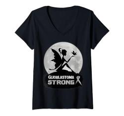 Damen Glioblastom-Bewusstsein T-Shirt mit V-Ausschnitt von Glioblastoma Awareness designs
