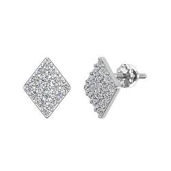 Diamantohrringe, Diamant- oder Drachenmotiv, 14 Karat Gold (1/2 Karat) (I, I1), Metall, Diamant von Glitz Design