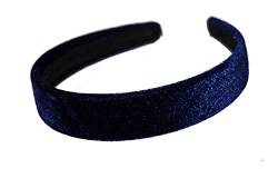 2,5 cm marineblaues Plüsch-Samt-Kunststoff-Stirnband, Haarreif, Haarband, keine Zähne, Schule für Frauen und Mädchen Glitz4Girlz von Glitz4Girlz