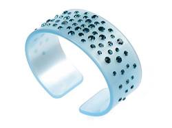 Blau Kunststoff Kristall offene Armreif Armband Damen Schmuck Geschenk von Glitz4Girlz