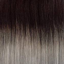 GLOBAL EXTEND® Haartresse aus Echthaar in Remy-Qualität I Double Drawn | Extra Volumen I Einfaches Befestigen I Große Farbauswahl (60 cm, 1B/HG ombré) von Global Extend