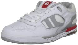Globe Viper GBVIPER, Unisex - Erwachsene Sportive Sneakers, Weiss (White/red/Grey 11353), EU 42.5 (UK 8) (US 9) von Globe