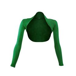 Gloop Damen Bolero Schulterjäckchen Lange Aermel Bolero (M, Dunkelgrün) von Gloop