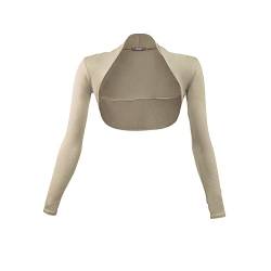 Gloop Damen Bolero Schulterjäckchen Lange Aermel Bolero von Gloop