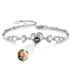 Glooraca Armbänder mit Bild innen personalisierte Foto Projektion Armband für Frauen Bild Armband personalisierte Foto Geschenke für Mama Freundin (Style 13) von Glooraca