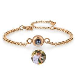 Glooraca Armbänder mit Bild innen personalisierte Foto Projektion Armband für Frauen Bild Armband personalisierte Foto Geschenke für Mama Freundin (Style 8) von Glooraca