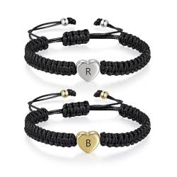 Glooraca Personalisierte Armbander für Paar mit Namen Custom Matching Paare Armbander für seine und ihre Beziehung Armband personalisiertes Geschenk für Männer Frauen (Style 11) von Glooraca