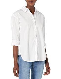 Gloria Vanderbilt Damen Amanda Monogramm-Shirt Hemd mit Button-Down-Kragen, Vintage White, Groß von Gloria Vanderbilt