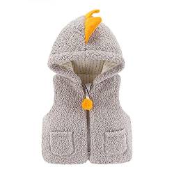 Glücksvogel Baby Weste Mädchen Softshell mit Kapuze Herbst Winter Ärmellose Faux Fell Mäntel Jacken Warm Pelzweste Parka Pelzjacke Outwear Windbreaker Wintermantel Fleece-Weste Tops von Glücksvogel