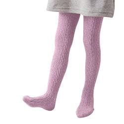 Kinder Strumpfhosen Baumwolle Mädchen Jungen Strickstrumpfhose Winter Gefütterte Pantyhose Winter Warme Leggings Tights Socken Krabbelstrumpfhose Stoppersocken mit Zopfmuster für Kinder Winter von Glücksvogel