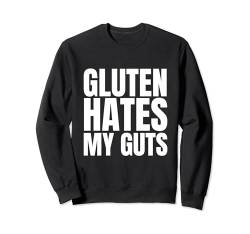 Gluten Hates My Guts Lustiges Glutenfreies Shirt Celiac Sweatshirt von Gluten Free Gift Shirts