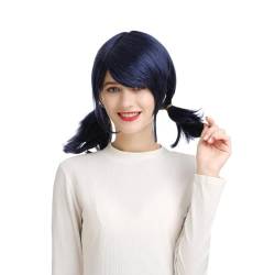 GmfLeX Anime Cosplay Perücke für Mädchen Frauen Blaue Haare von GmfLeX