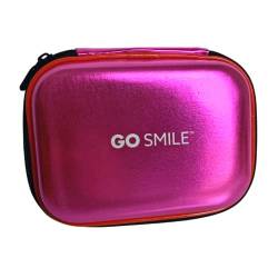Go Smile Kompakte Kulturtasche mit Reißverschluss – Behälter für Make-up und Zahnpflege, Reiseutensilien mit Aufbewahrungstaschen, Reisezubehör, Geschenke für Damen und Herren, Metallic-Pink von Go Smile