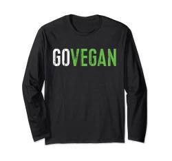 Go Vegan T-Shirt Vegetarisches Shirt Langarmshirt von Go Vegan Shirts