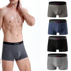 Go Wear Milk Silk Herren Boxershort (DE/NL/SE/PL, Alphanumerisch, S, Regular, Kurz, Schwarz-Blau-Grau (XL/4XL)) von Go Wear