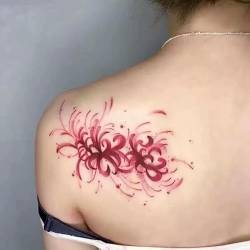 2 Stück Temporäre Tattoo-Aufkleber Für Frauen Wasserdicht Langlebig Simuliert Frisch Sexy Kirschblüten Halsbedeckung Narben Tattoo-Aufkleber Fake Tattoo von GoDdis