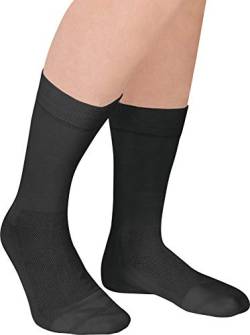 FußGut Unisex-Venenfreund-Socken 2 Paar schwarz Größe 43-45 von GoForm